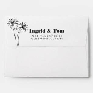 Minimalist Tropics Wedding Envelope