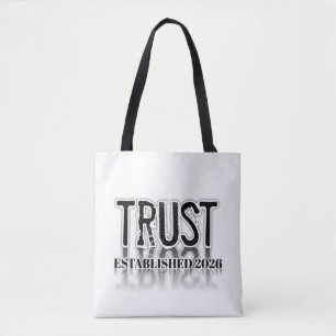 Minimalist "Trust" Typography Tote Bag – Inspirati