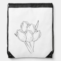 Minimalist Tulip Bouquet Art