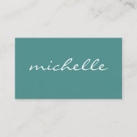 Minimalist Turqoise with Cursive Text