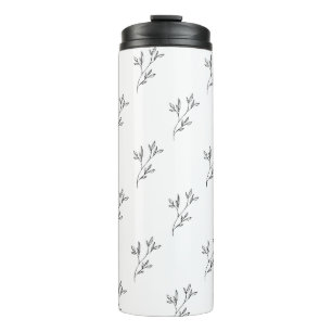 Minimalist Twig and Leaf Aesthetic Bottle