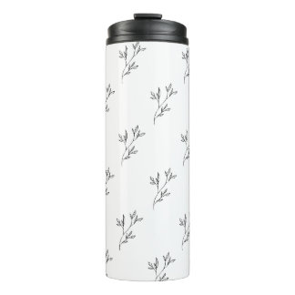 Minimalist Twig and Leaf Aesthetic Bottle
