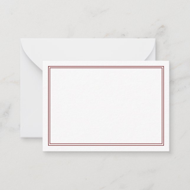 Minimalist Two Border Maroon Card (Front)