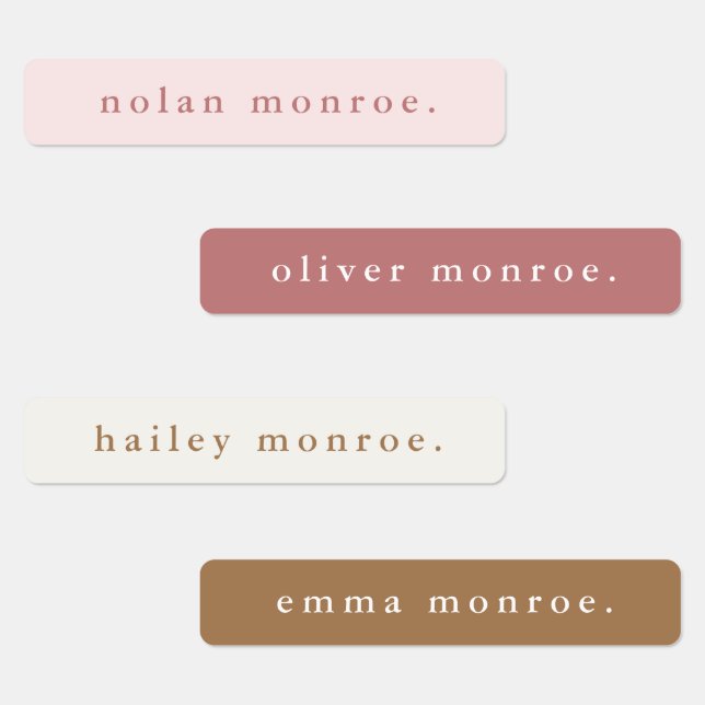 Minimalist Type Boho Kids Waterproof Name (Group)