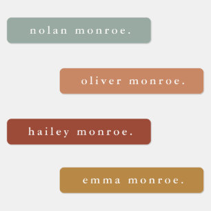 Minimalist Type Boho Kids Waterproof Name