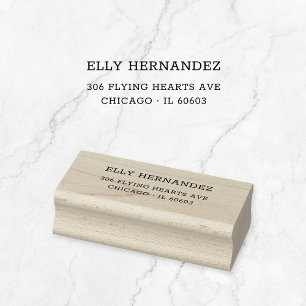 Minimalist Typewriter 11 Return Address Wooden Rubber Stamp