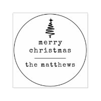 Minimalist Typewriter Christmas Tree Family