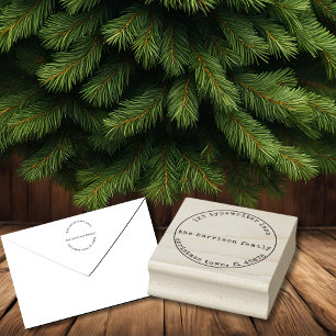 Minimalist Typewriter Christmas Wood Art Stamp