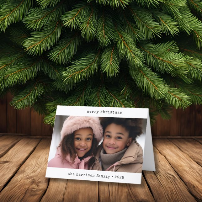 Minimalist Typewriter Folded Christmas Card (Creator Uploaded)