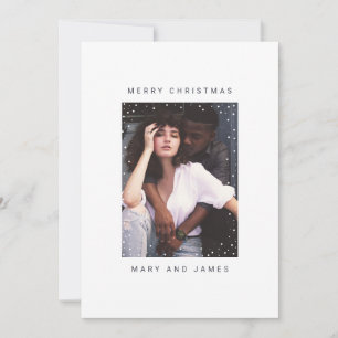 Minimalist Typewriter   Merry Christmas photo Holiday Card