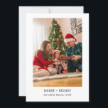 Minimalist Typewriter Merry Christmas Simple Photo Holiday Card<br><div class="desc">Minimalist Christmas holiday cards feature your favourite personal photo.</div>