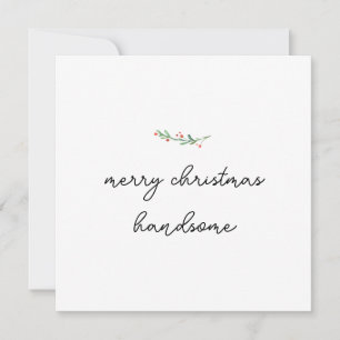 Minimalist Typewriter   Merry Christmas with Photo Thank You Card