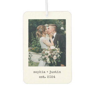 Minimalist Typewriter Two Photos Car Air Freshener