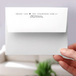 Minimalist Typewriter typography heart baby shower Envelope<br><div class="desc">Add a charming finishing touch to your baby shower thank you cards, announcements, or invitations with this modern minimalist custom envelope. Featuring classic typewriter-style typography, a sweet heart accent, and your personalised family name and return address, this design combines simplicity with thoughtful detail. Perfect for baby showers, birth announcements, weddings,...</div>