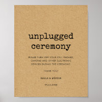 Minimalist typewriter Unplugged wedding ceremony