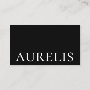 Minimalist Typographic Business Card Design