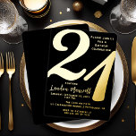 Minimalist Typography 21 21st Birthday Party<br><div class="desc">Simple,  minimalist and so sleek and elegant,  this "21" typography 21st Birthday Invitation is sure to please the most discerning of recipients.  For the party of the year,  there is no better way to say "Let's Celebrate!"</div>