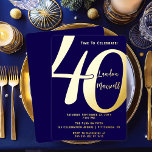 Minimalist Typography 40 40th Birthday Party<br><div class="desc">Simple,  minimalist and so sleek and elegant,  this "40" typography 40th Birthday Invitation is sure to please the most discerning of recipients.  For the party of the year,  there is no better way to say "Let's Celebrate!"</div>