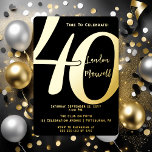Minimalist Typography 40 40th Birthday Party<br><div class="desc">Simple,  minimalist and so sleek and elegant,  this "40" typography 40th Birthday Invitation is sure to please the most discerning of recipients.  For the party of the year,  there is no better way to say "Let's Celebrate!"</div>