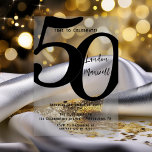 Minimalist Typography 50 50th Birthday Party Acrylic Invitations<br><div class="desc">Simple,  minimalist and so sleek and elegant,  this "50" typography 50th Birthday Invitation is sure to please the most discerning of recipients.  For the party of the year,  there is no better way to say "Let's Celebrate!"</div>
