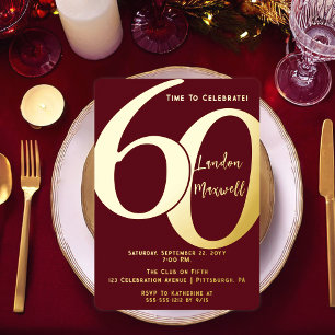 Minimalist Typography 60 60th Birthday Party