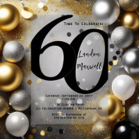 Minimalist Typography 60 60th Birthday Party