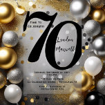 Minimalist Typography 70 70th Birthday Party Acrylic Invitations<br><div class="desc">Simple,  minimalist and so sleek and elegant,  this "70" typography 70th Birthday Invitation is sure to please the most discerning of recipients.  For the party of the year,  there is no better way to say "Let's Celebrate!"</div>