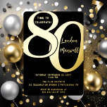 Minimalist Typography 80 80th Birthday Party<br><div class="desc">Simple,  minimalist and so sleek and elegant,  this "80" typography 80th Birthday Invitation is sure to please the most discerning of recipients.  For the party of the year,  there is no better way to say "Let's Celebrate!"</div>