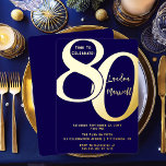 Minimalist Typography 80 80th Birthday Party<br><div class="desc">Simple,  minimalist and so sleek and elegant,  this "80" typography 80th Birthday Invitation is sure to please the most discerning of recipients.  For the party of the year,  there is no better way to say "Let's Celebrate!"</div>