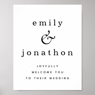Minimalist Typography Any Colour Welcome to Weddin Poster