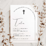 Minimalist Typography arch arch baptism Invitation<br><div class="desc">Inivite your guest to your event with this minimalist and simple baptism invitation card,  features simple text on a white background with prominent cross. For more advanced customisation of this design,  e.g. changing layout,  font or text size please click the "CUSTOMIZE" button above. Please contact me for any questions!</div>