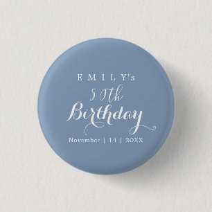 Minimalist Typography Birthday Party Design  3 Cm Round Badge