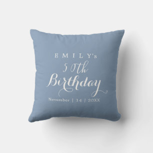 Minimalist Typography Birthday Party Design Cushion