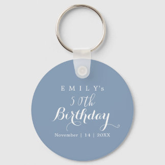 Minimalist Typography Birthday Party Design  Key Ring