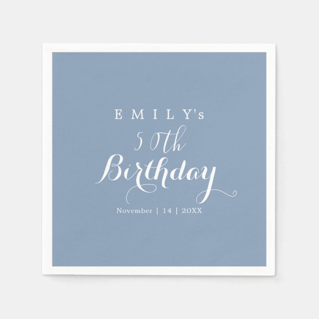 Minimalist Typography Birthday Party Design  Napkin (Front)