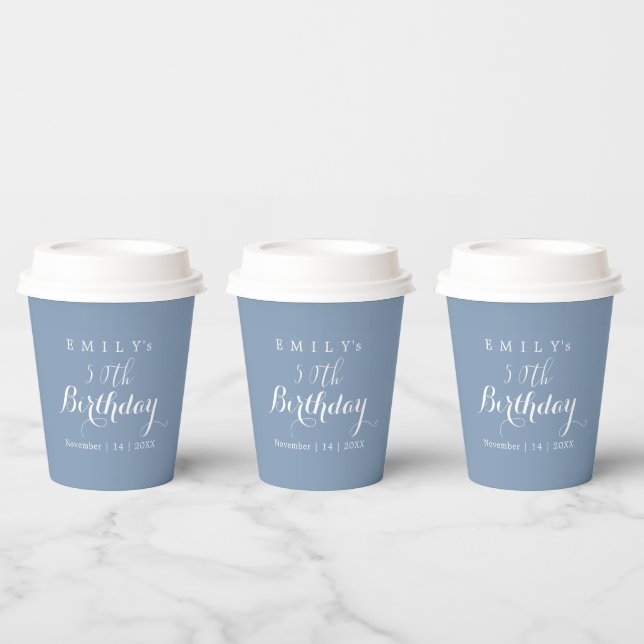 Minimalist Typography Birthday Party Design  Paper Cups (Multi)