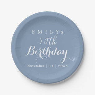 Minimalist Typography Birthday Party Design Paper Plate
