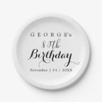 Minimalist Typography Birthday Party Design