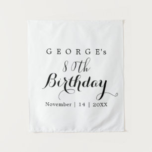 Minimalist Typography Birthday Party Design  Tapestry