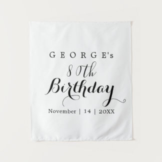 Minimalist Typography Birthday Party Design  Tapestry