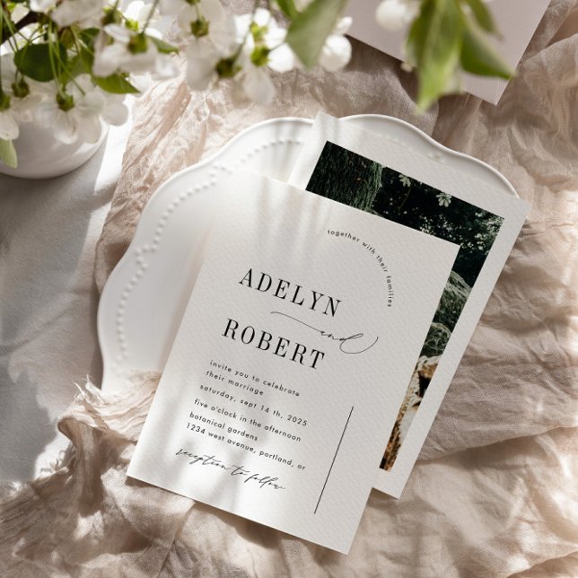 Minimalist Typography Budget Wedding Invitation (Creator Uploaded)