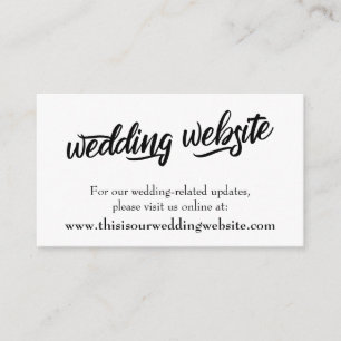 Minimalist Typography BW Wedding Website Card