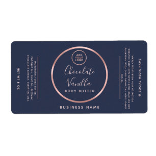 Minimalist typography circle rose gold frame logo