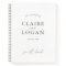 Minimalist Typography Elegant Wedding Guest Book