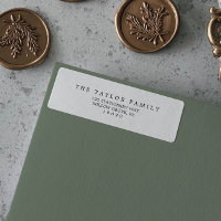 Minimalist Typography Family Return Address