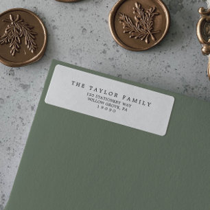 Minimalist Typography Family Return Address