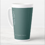Minimalist Typography Green Latte Mug<br><div class="desc">Modern minimalist caffè latte tall latte mugs designed for Airbnb VRBO and vacation rental guests. Simple soft green and white modern typography design.</div>
