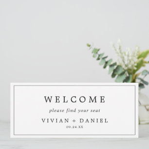 Minimalist Typography Hanging Seating Chart Header