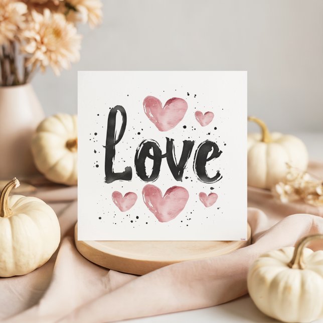 Minimalist Typography Love Valentine's Day Card (Creator Uploaded)