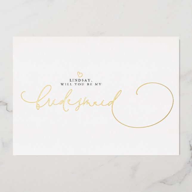 Minimalist Typography Modern Bridesmaid Proposal (Front)